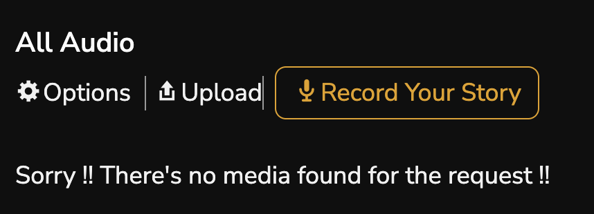 Record Your Story button