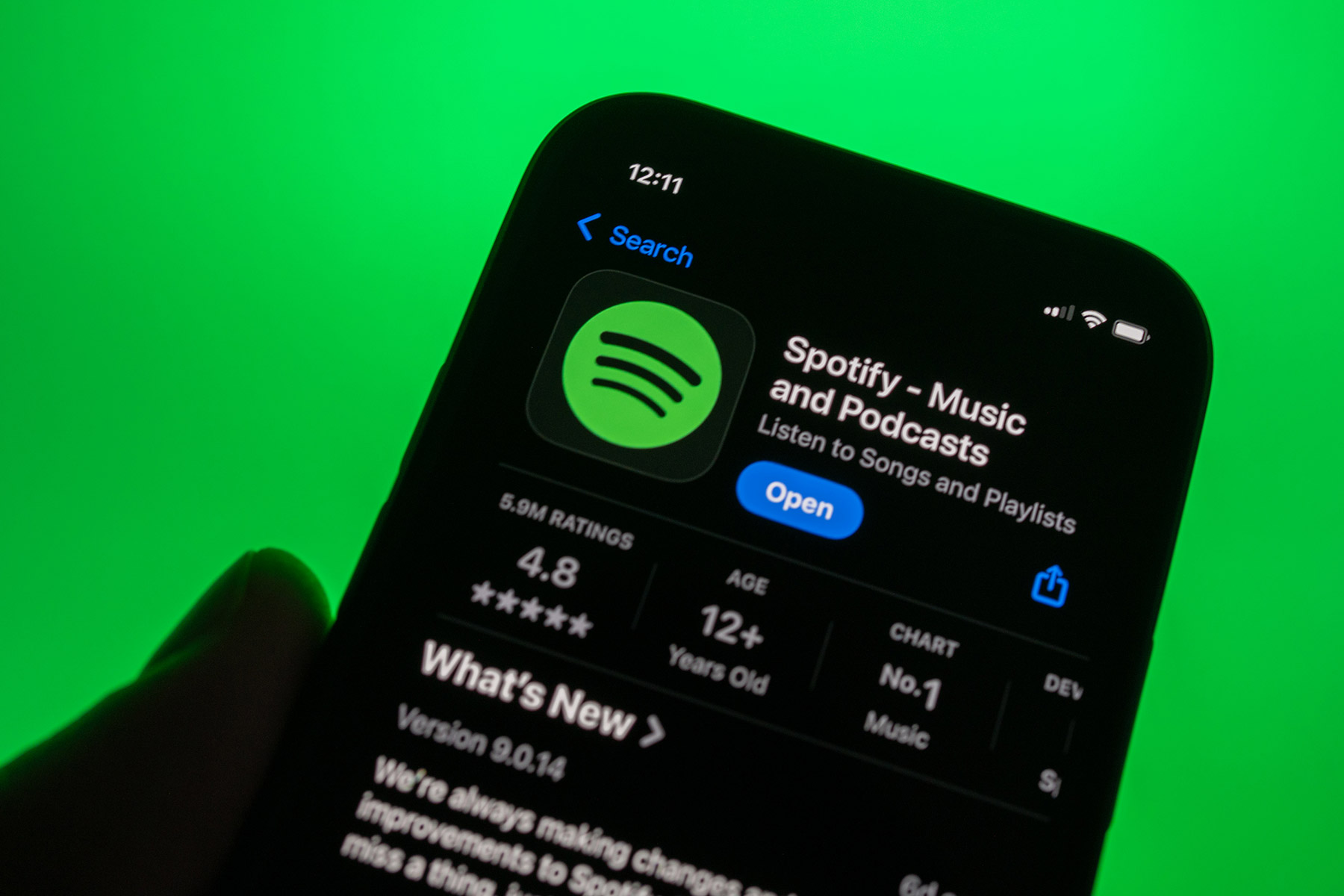 The Spotify app is displayed on a smartphone screen.
