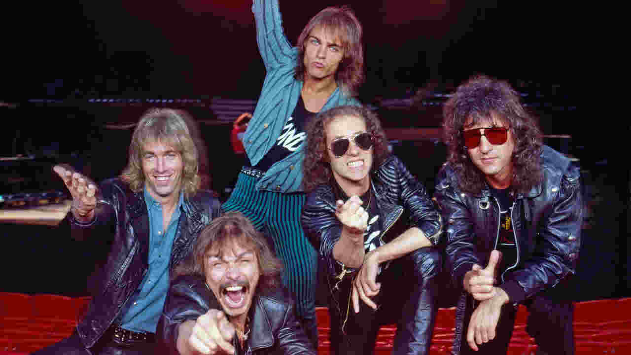 Scorpions posing for a photograph in 1984