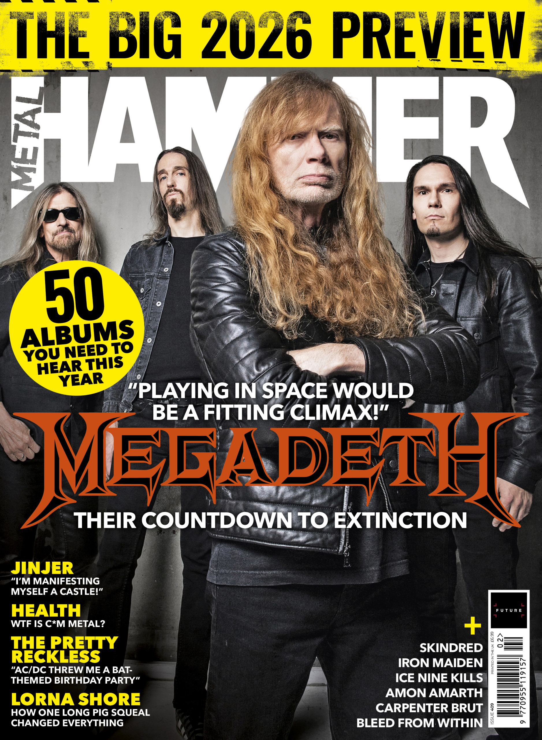 Metal Hammer's new issue with Megadeth on the cover