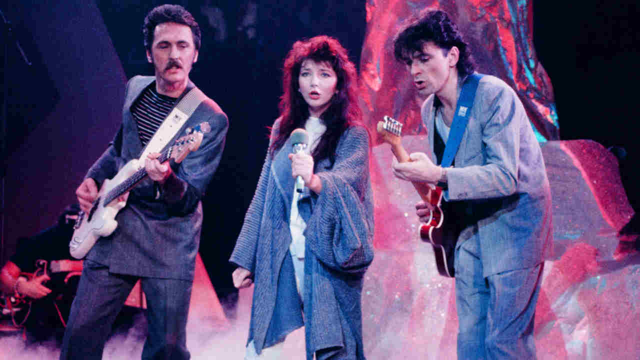 Kate Bush performing live on a TV show in 1985