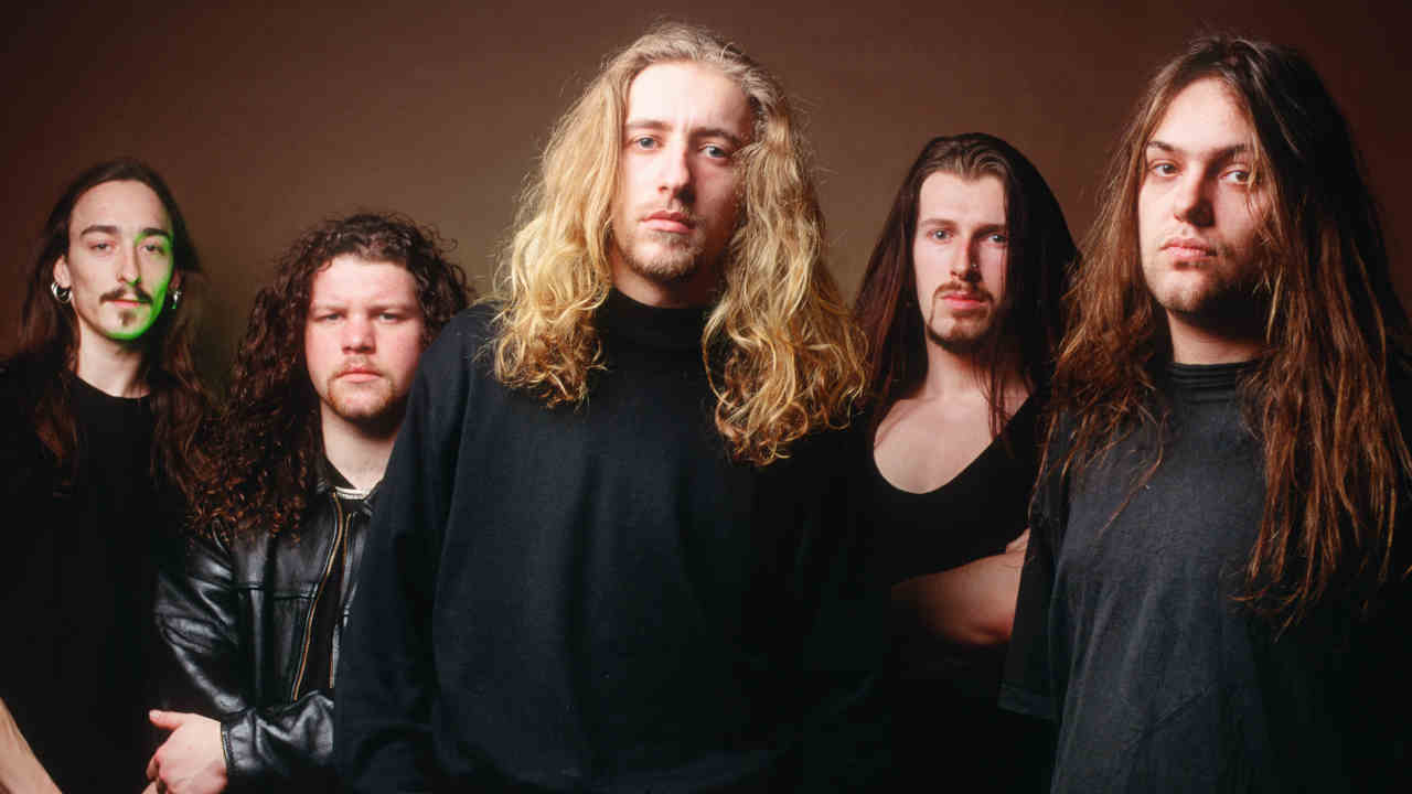 Paradise Lost posing for a photograph in the 1990s