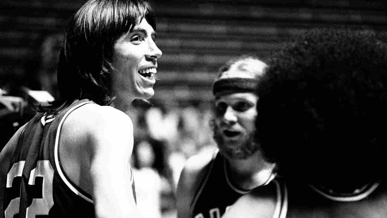 Boston’s Tom Scholz on a basketball court in 1979