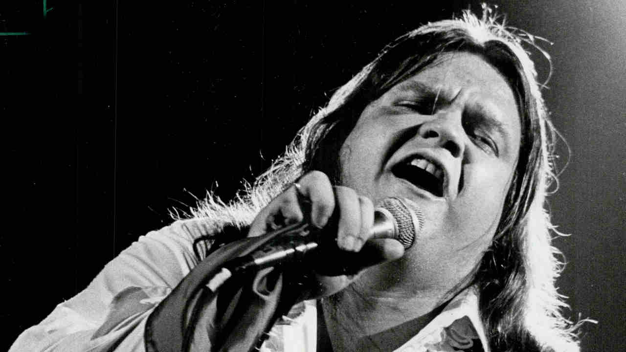 Meat Loaf performing onstage in the 1980s