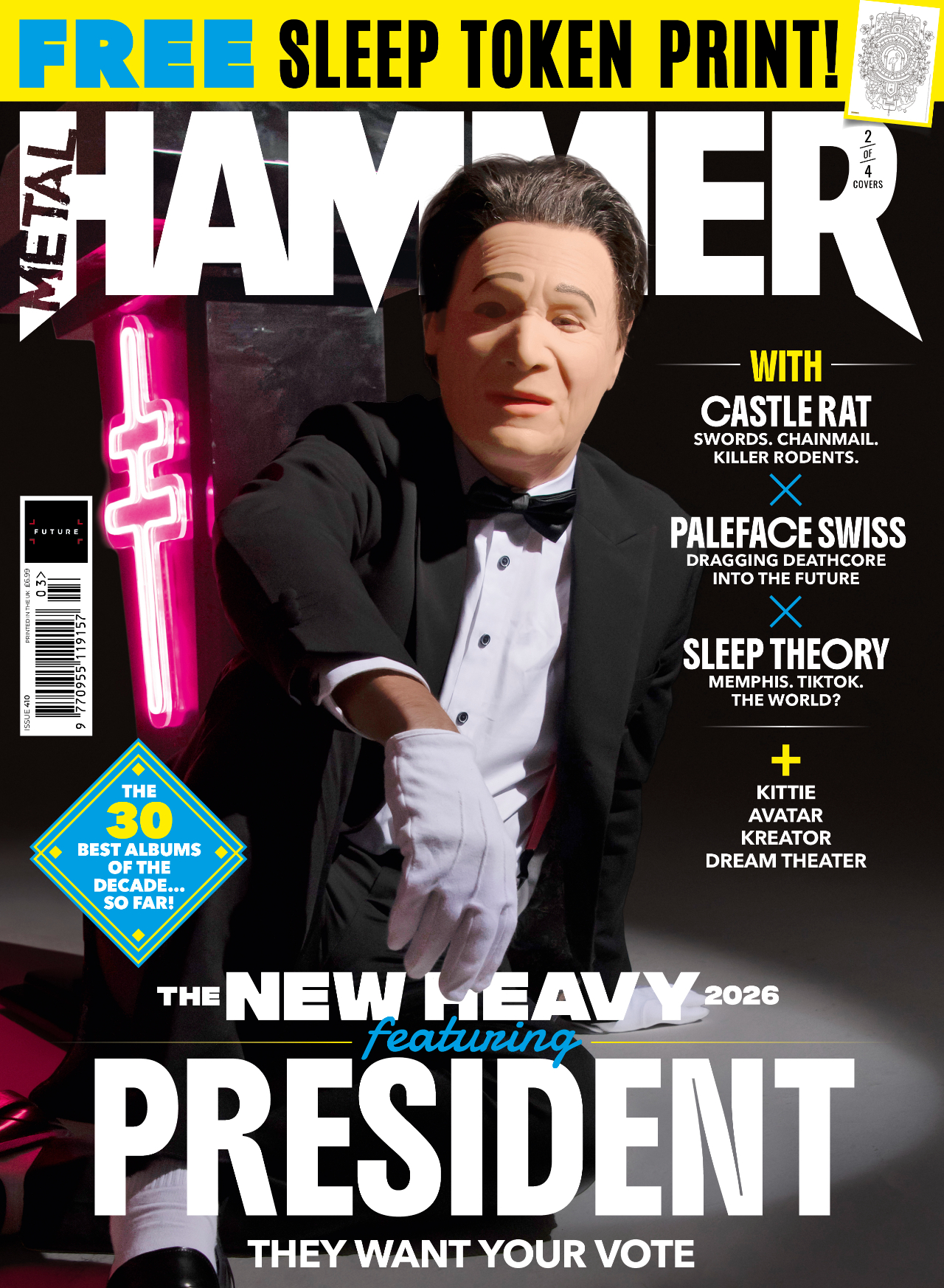 The new cover of Metal Hammer with President
