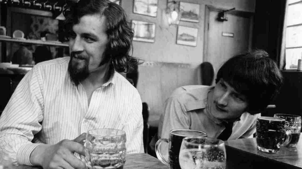 The Humblebums’ Billy Connelly and Gerry Rafferty posing for a photograph in the late 1960s