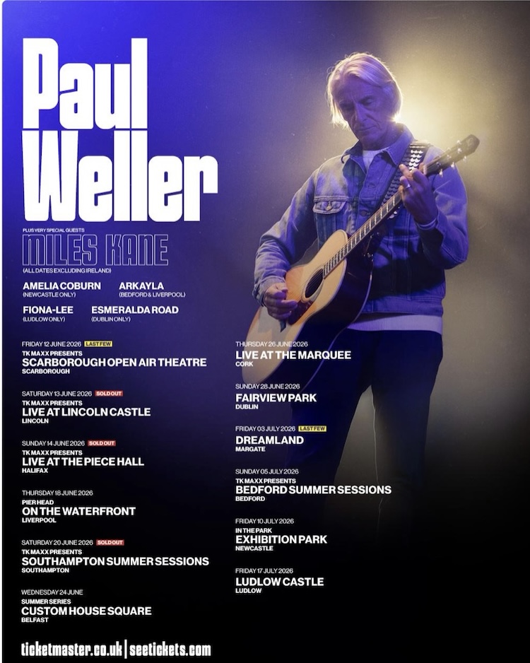 Weller UK tour 2026 poster