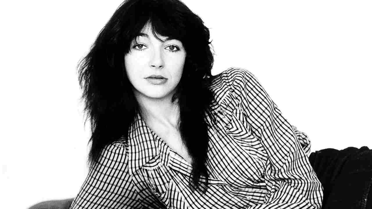Kate Bush posing for a photograph in the early 1980s
