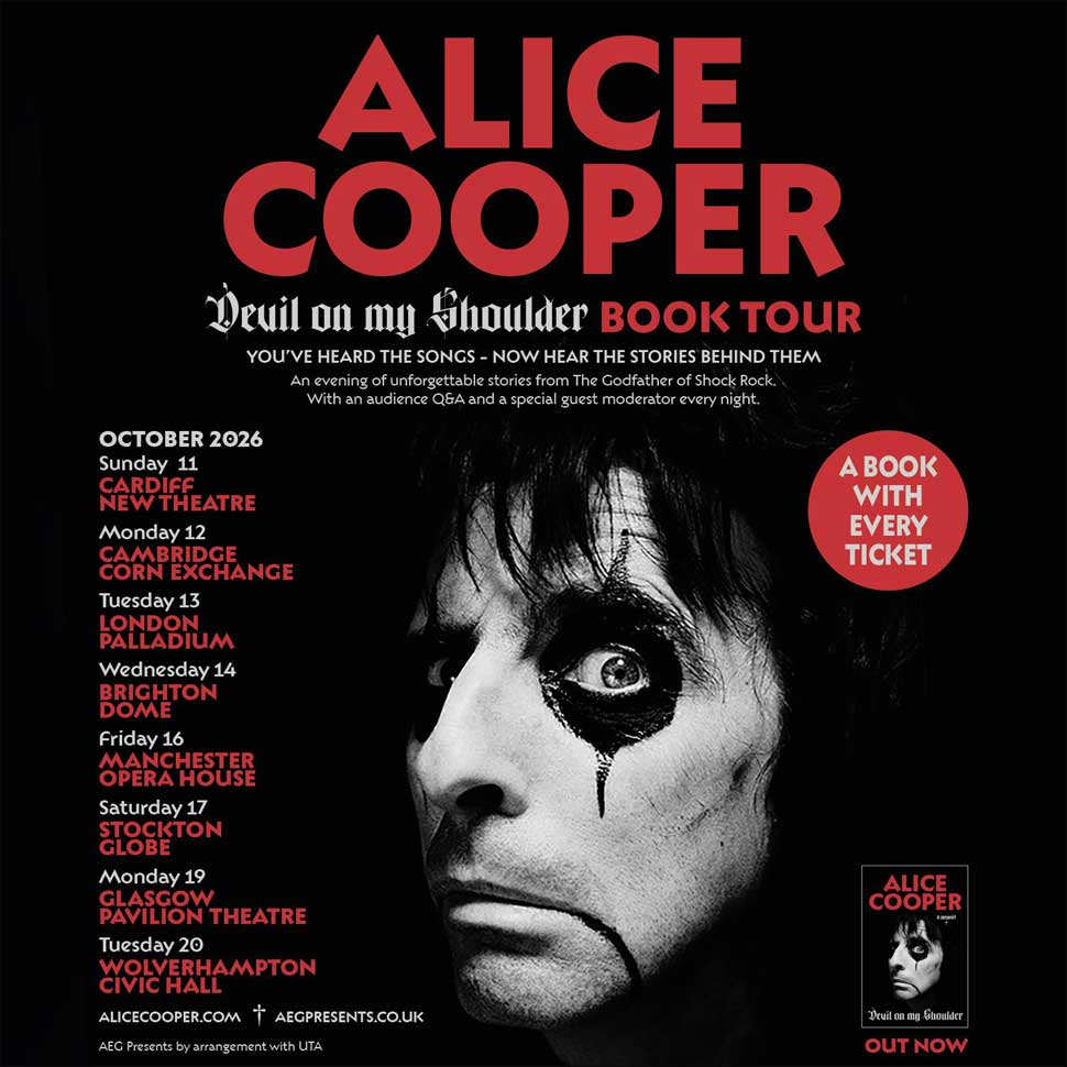 Alice Cooper book tour poster