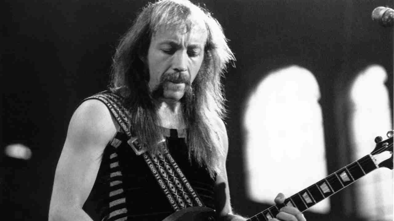 Tony McPhee of The Groundhogs performing onstage in the early 1970s