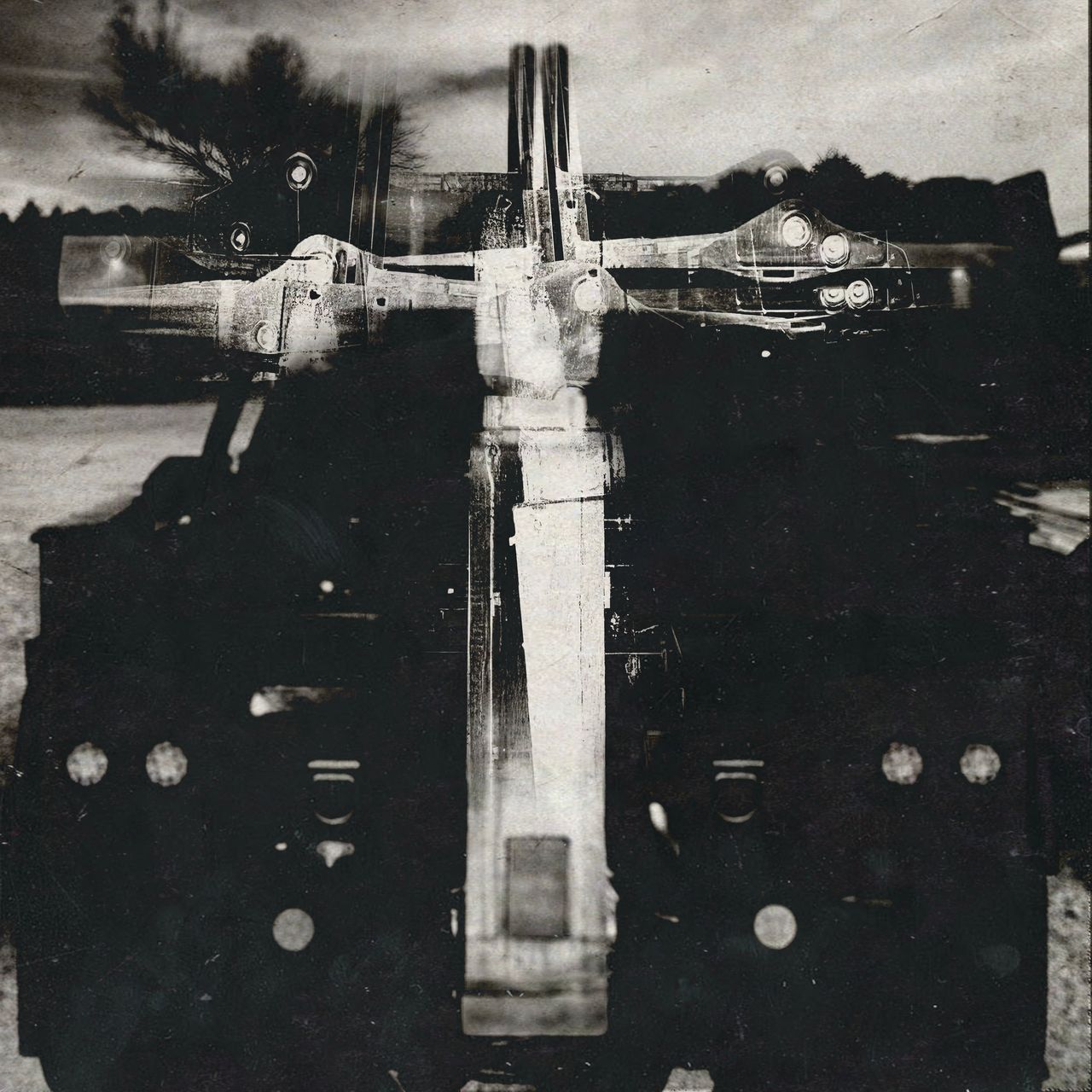 Image may contain: Architecture, Building, Cityscape, Urban, Aircraft, Airplane, Transportation, Vehicle, Cross, and Symbol