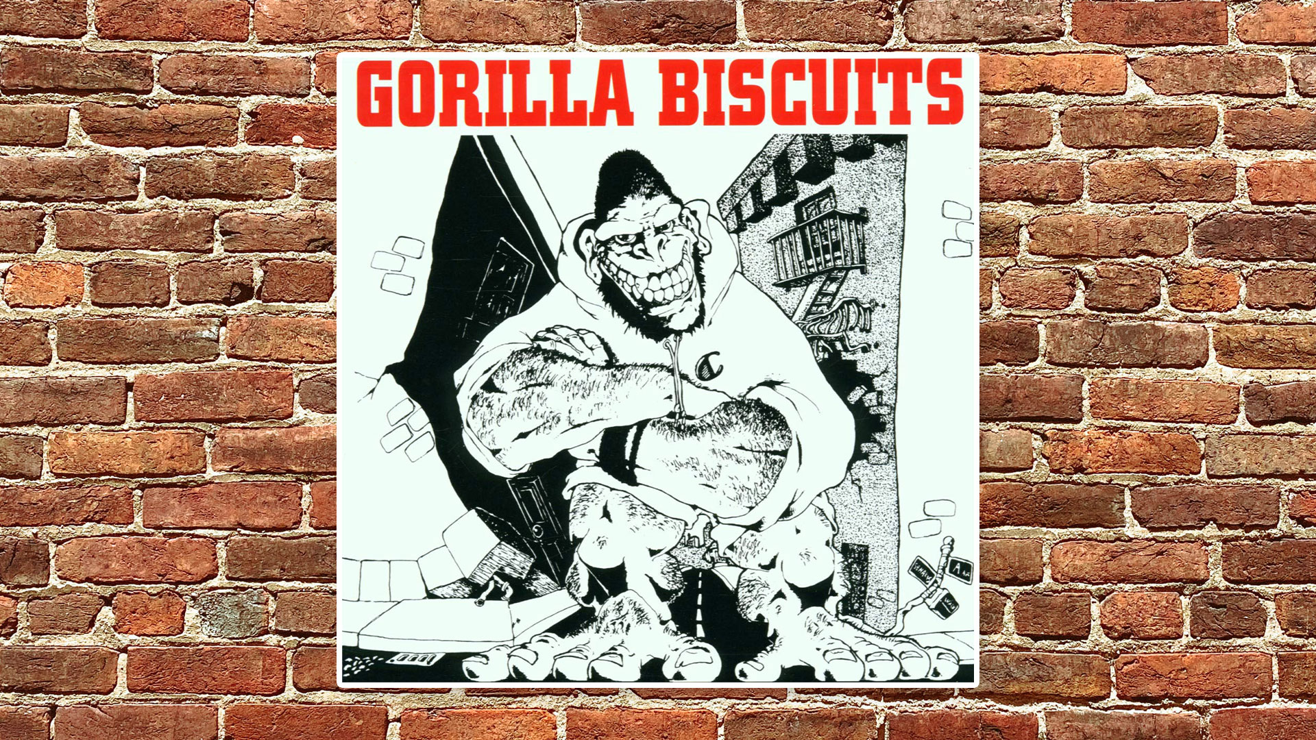 The cover art for Gorilla Biscuits EP, out via Revelation Records