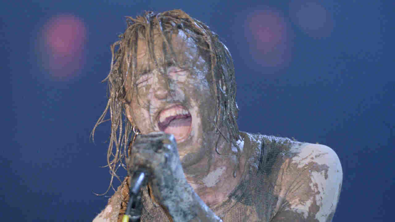 Trent Reznor of Nine Inch Nails performing onstage at the Woodstock &amp;rsquo;94 festival