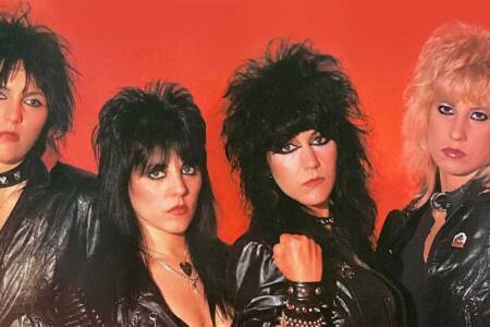 “A raw and lethal mix of razor-saw metal and a punky punch.” The story of Leather Angel, the “female Mötley Crüe” with the Nikki Sixx-designed logo