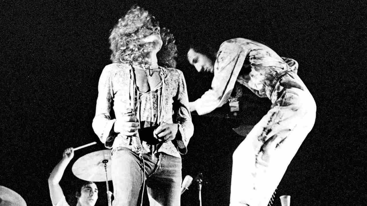 The Who&amp;rsquo;s Pete Townshend and Roger Daltrey performing live in the early 1970s