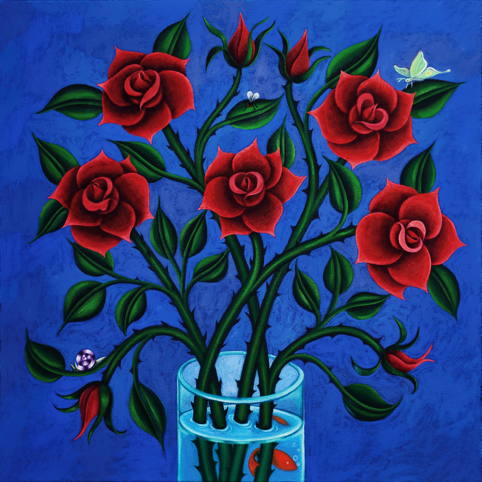 Image may contain Flower Plant Rose Art Painting Graphics Pattern and Floral Design