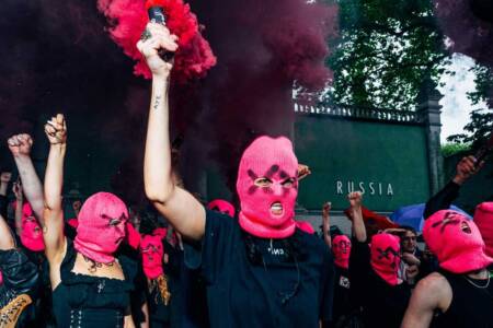 “He thinks he’s so tough, but afraid of a girl? Let’s see.” After 14 years of protest, Pussy Riot announce debut album, launch single with Avenged Sevenfold and challenge Vladimir Putin to a cage fight