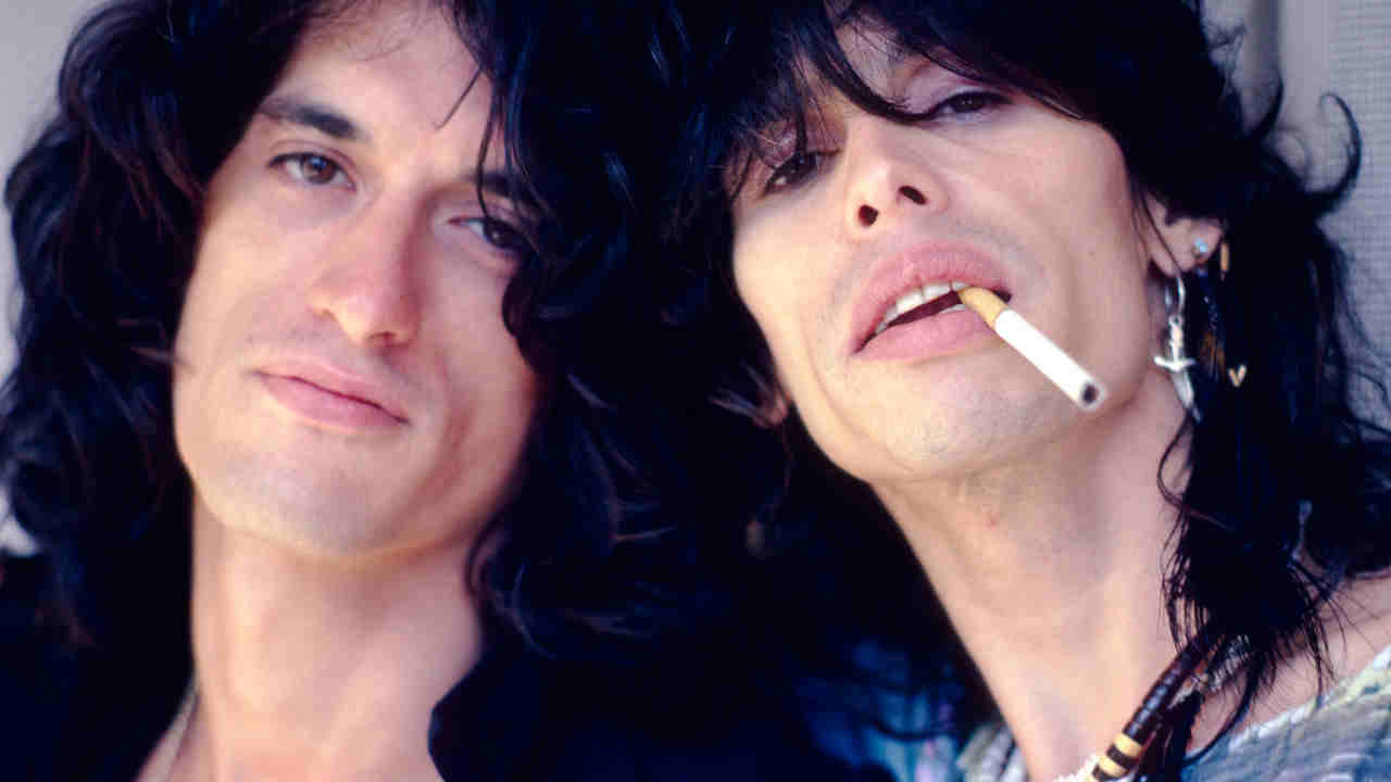 Aerosmith&amp;rsquo;s Joe perry and Steven Tyler in 1984