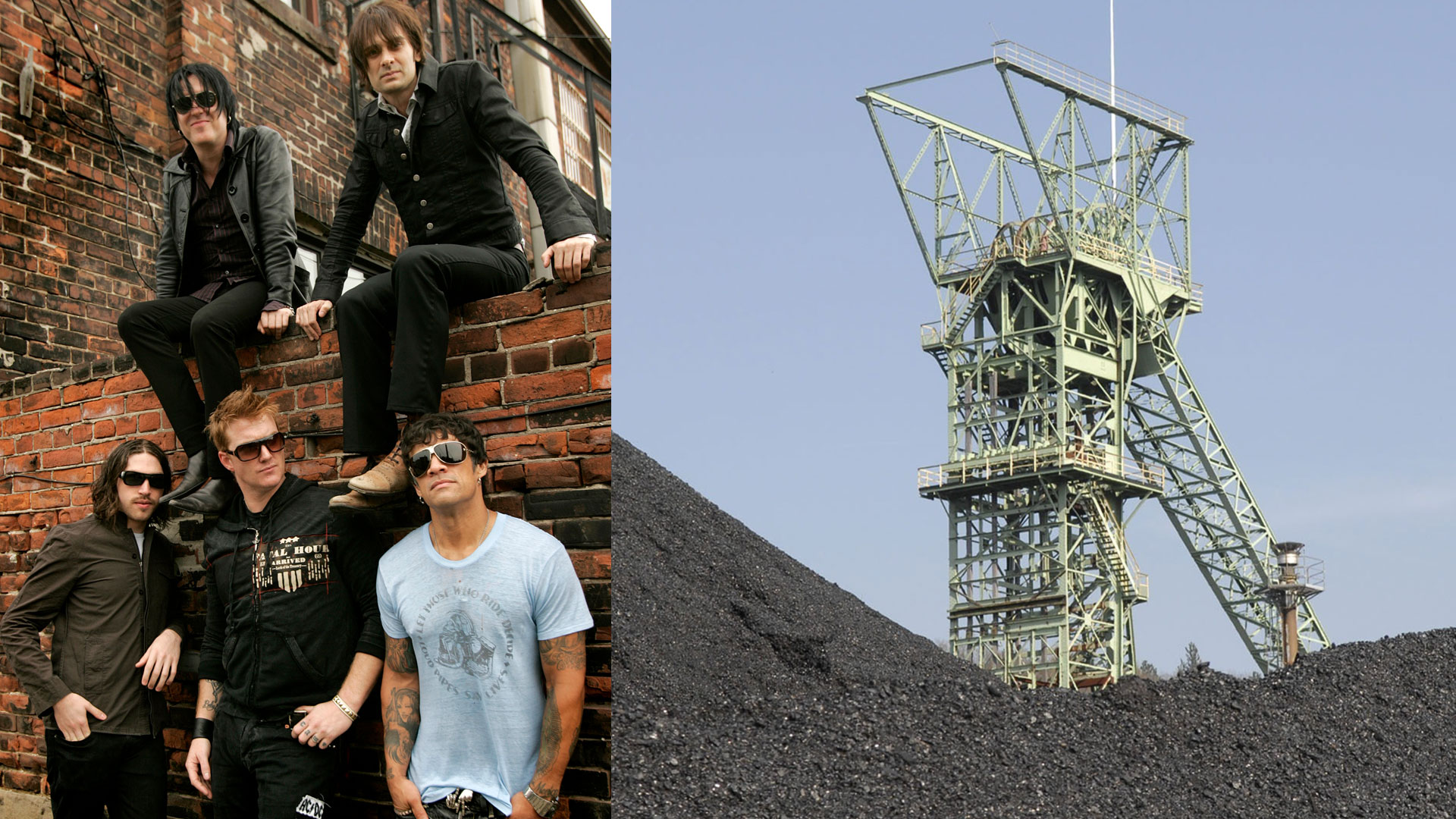 Queen of the Stone Age circa 2007 and an image of a German salt mine