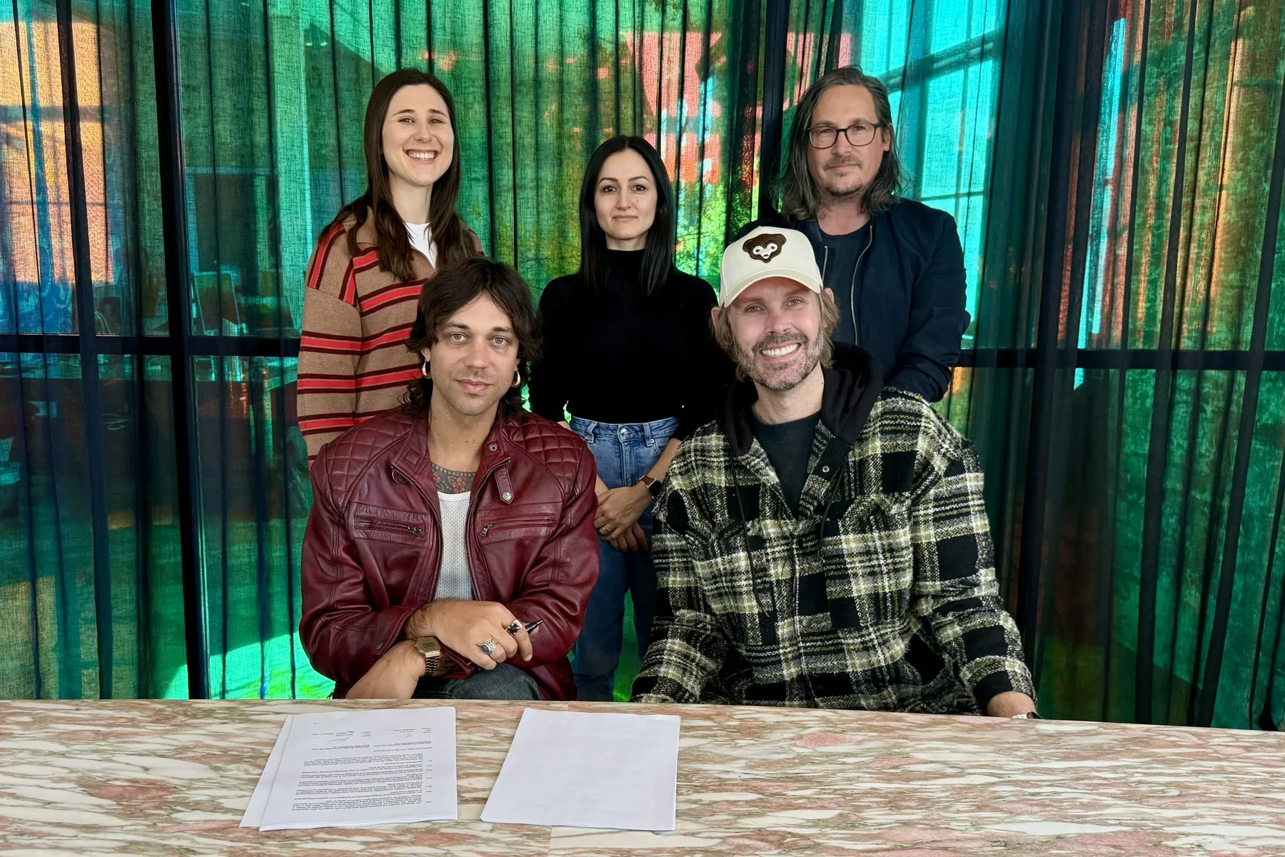 Caption: Top: L to R: Jodie Feld (Vice President &ndash; Creative, BMG), Christina Thiers (Director &ndash; A&R Publishing, BMG), Adam Alexander (Senior Creative Consultant, BMG); Bottom: L to R: Zeppelin Hamilton (Velvet Trip), Heath Johns (President, Australia, New Zealand and Southeast Asia, BMG)