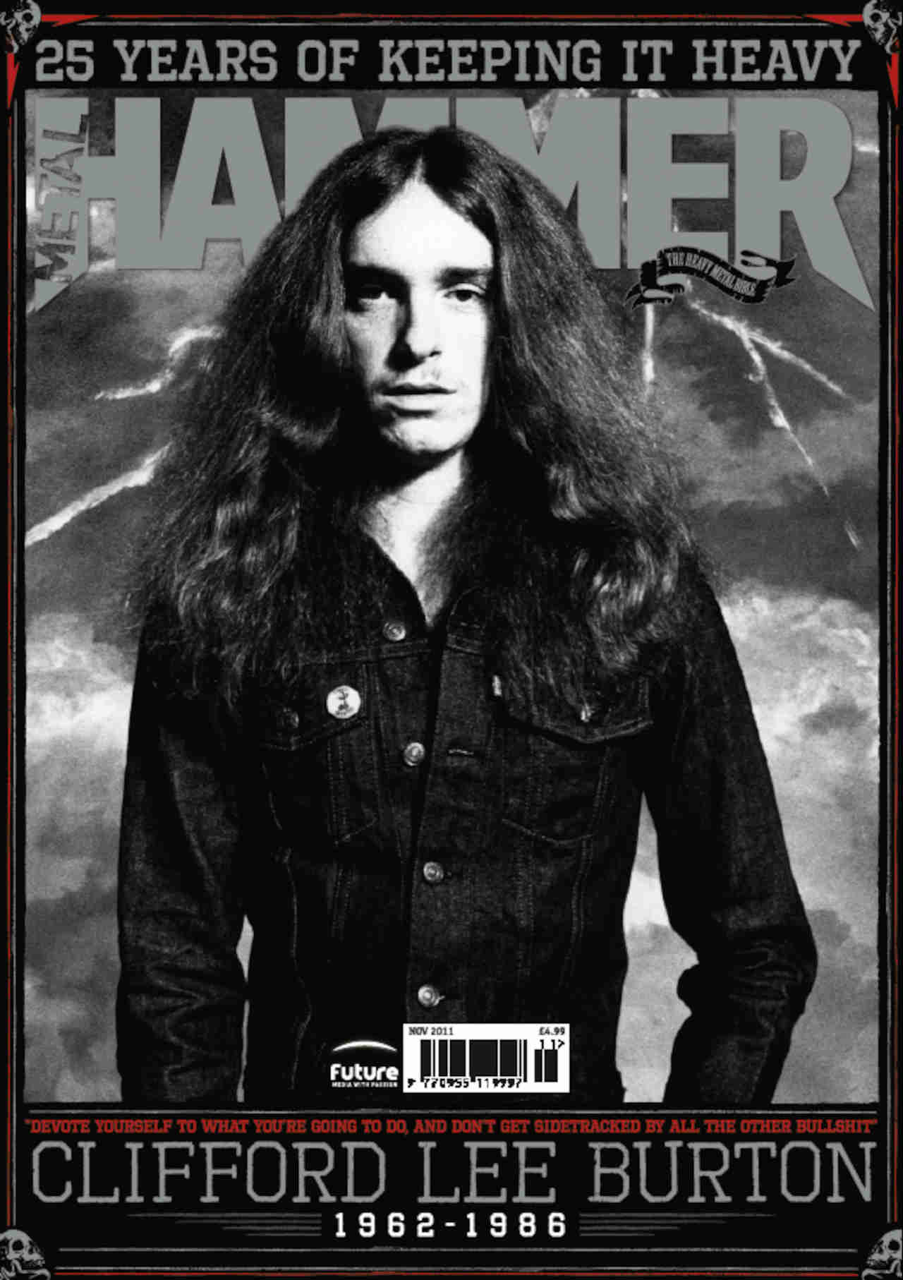 The cover of Metal Hammer issue 224 featuring Metallica&amp;rsquo;s Cliff Burton