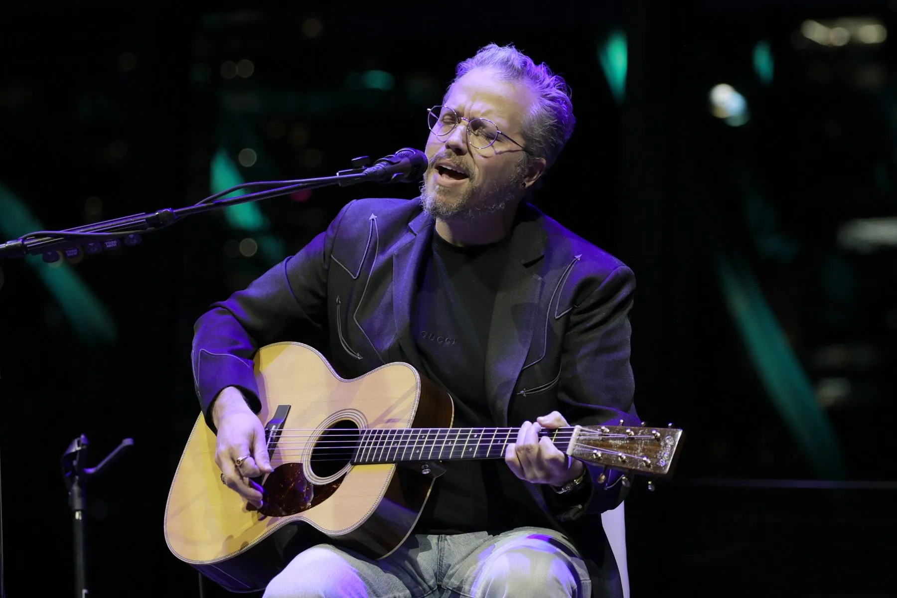 NASHVILLE, TENNESSEE - NOVEMBER 13: Jason Isbell performs onstage during the new exhibition, Muscle Shoals: Low Rhythm Rising at Country Music Hall of Fame and Museum on November 13, 2025 in Nashville, Tennessee. (Photo by Jason Kempin/Getty Images for the Country Music Hall of Fame and Museum)