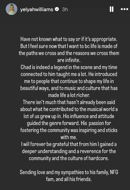 Hayley Williams on Chad Gilbert