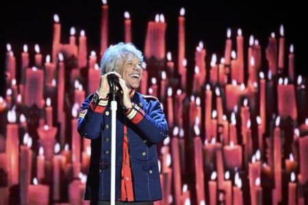 An emotional Jon Bon Jovi lights up London on his band’s triumphant return to England’s national stadium