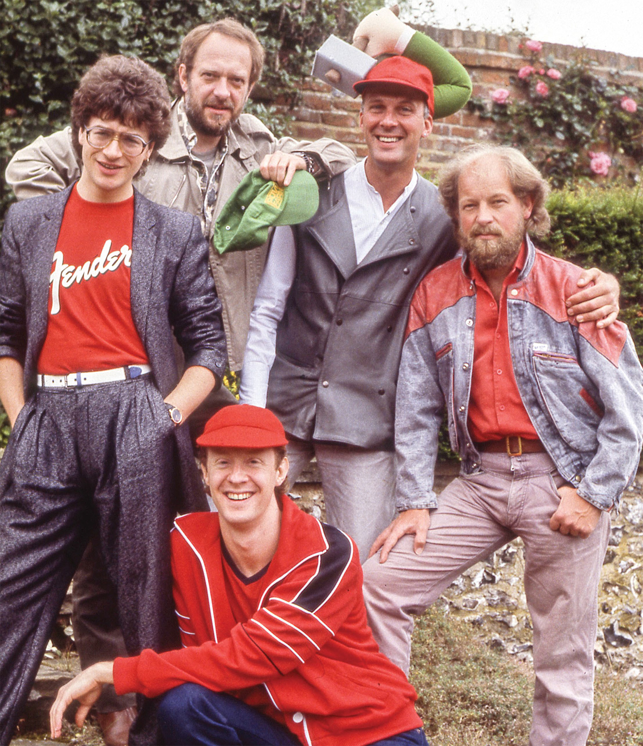 Jethro Tull in the mid-80s: Peter-John Vettese, Ian Anderson, Dave Pegg, Martin Barre, and front, Doane Perry
