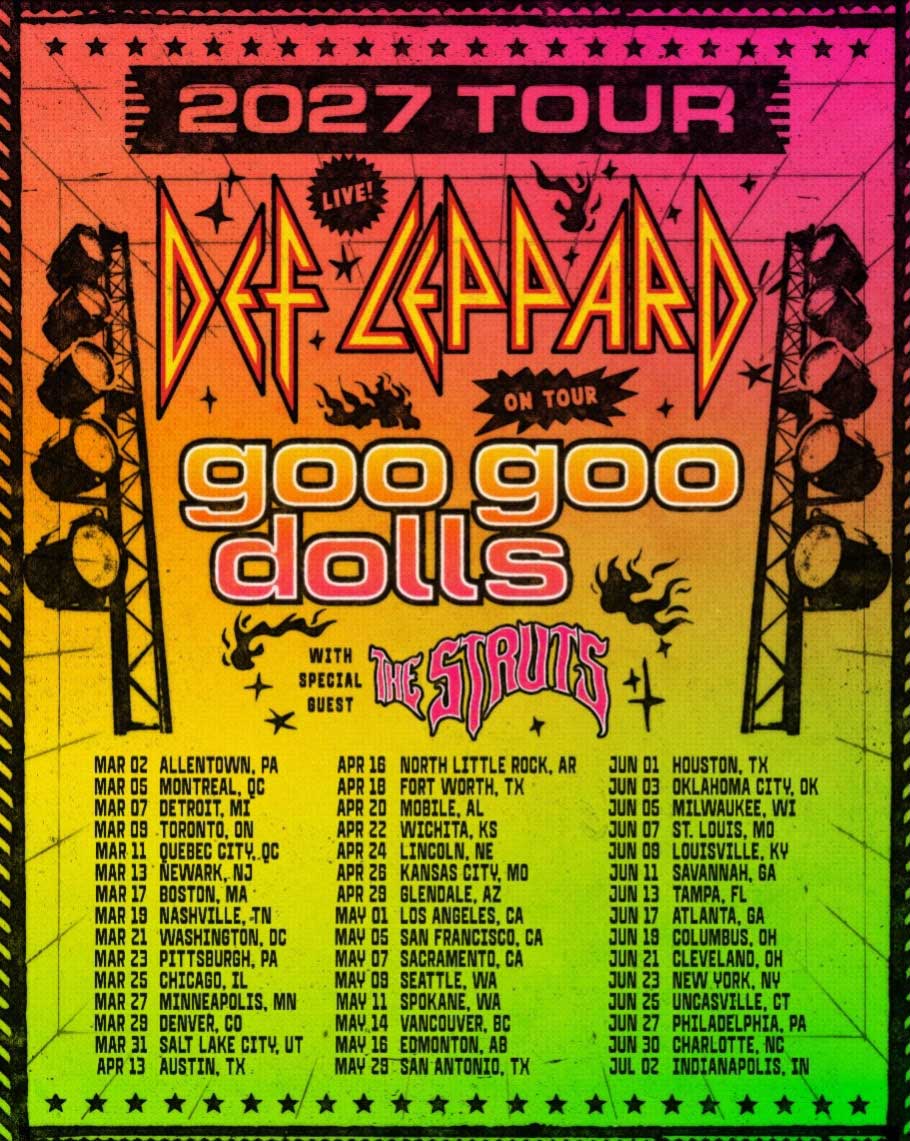 Def Leppard 2027 Tour poster