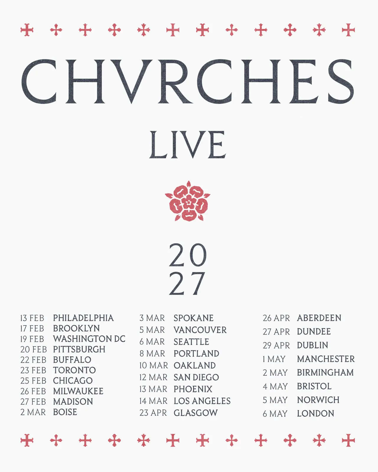 Chvrches Announce First Album in Six Years and 2027 Tour 3 Image may contain: Text, and Page